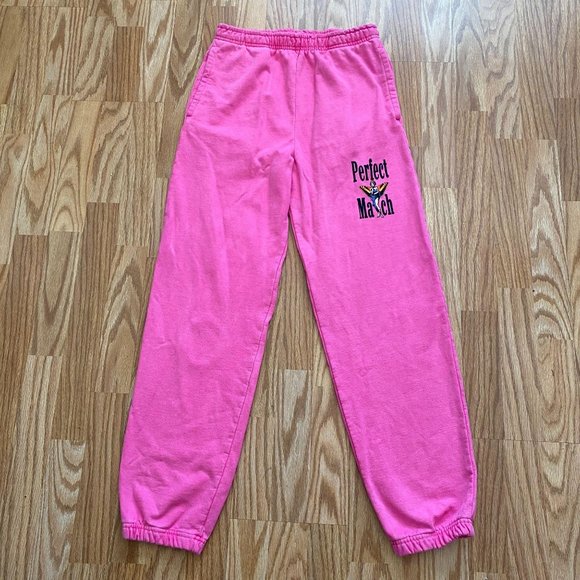 BOYS LIE PERFECT MATCH PINK CREWNECK SWEATPANTS SET SZ S M - Picture 6 of 12